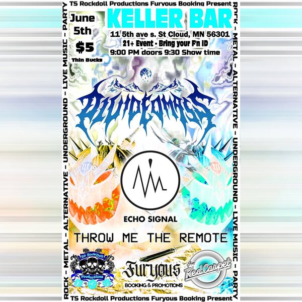 Flyer: Echo Signal with Throw Me the Remote at Keller Bar, St Cloud, 5 June 2026.